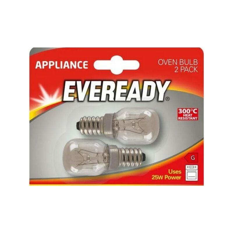 Eveready S1023 Oven Bulbs 25W SES Pack-2