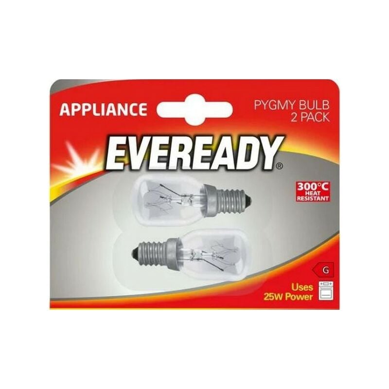 S1064 Pygmy Bulb ses E14 25W Warm White 150Lm Card of 2/Box of 10 Cards - Eveready