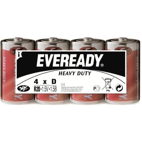 Eveready SHD Pile LR20 (D) carbone-zinc (saline) 1.5 V 4 pc(s)