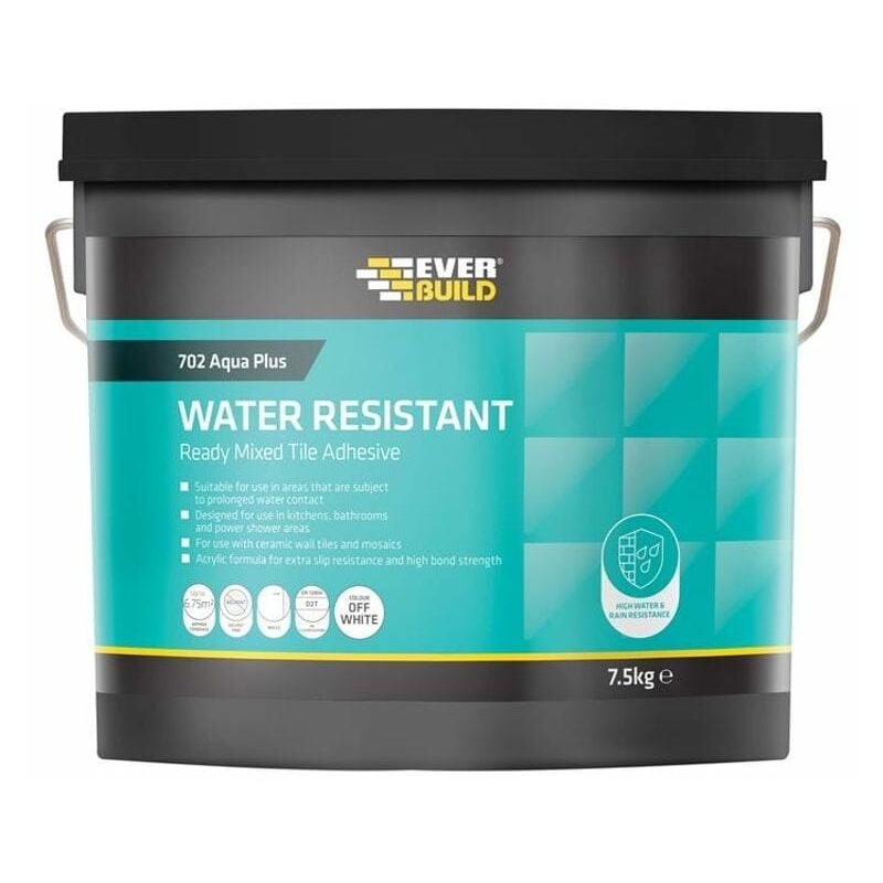 Everbuild - RES05 702 Water Resistant Tile Adhesive 7.5kg/5 litre EVBRES05
