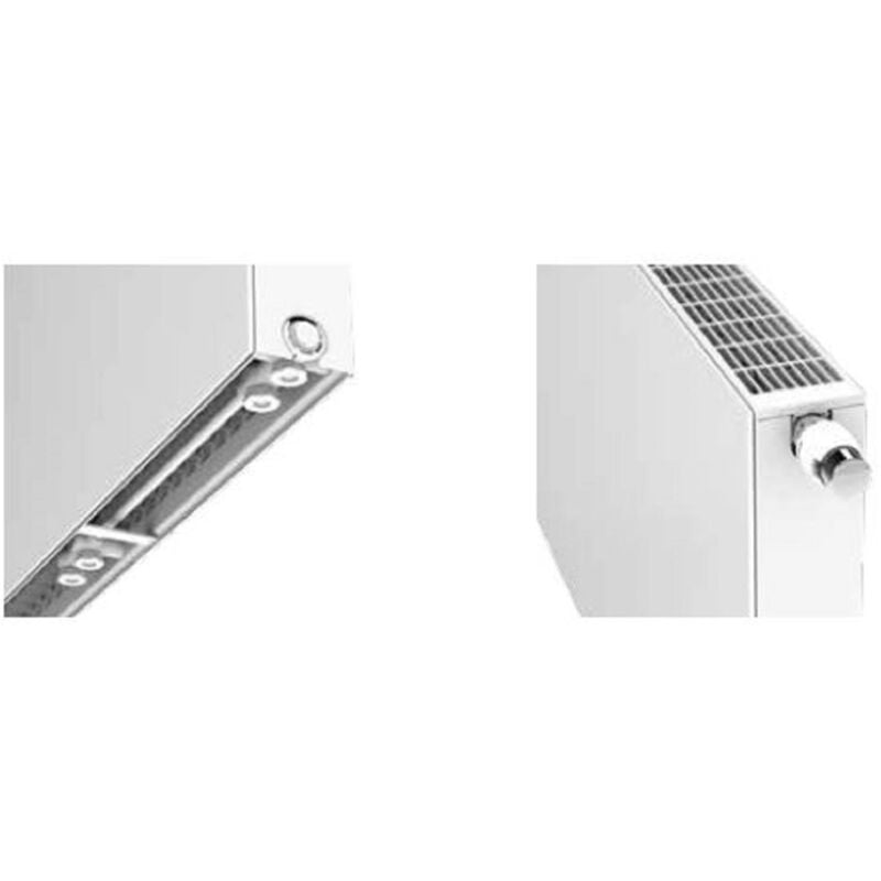 Henrad - Radiateur panneau acier planar 8 ( 2 lames + 1 rangées d'ailettes) - T21 - (Hauteur : 500 ou 600 ou 900 mm) - Type 21 - Puissance :982 w