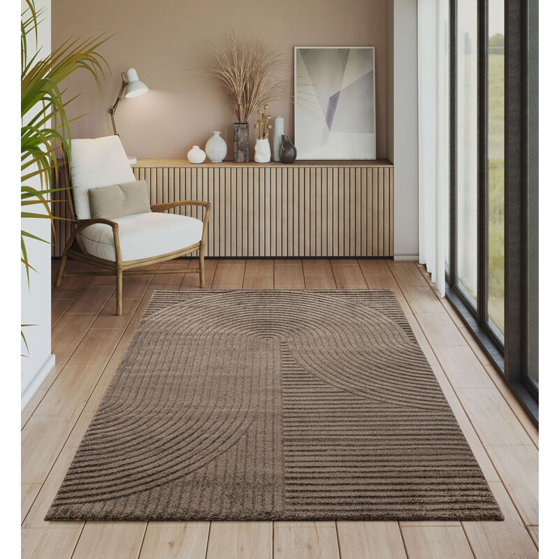 The Carpet - Everest tapis salon chambre court poil 3d doux marron