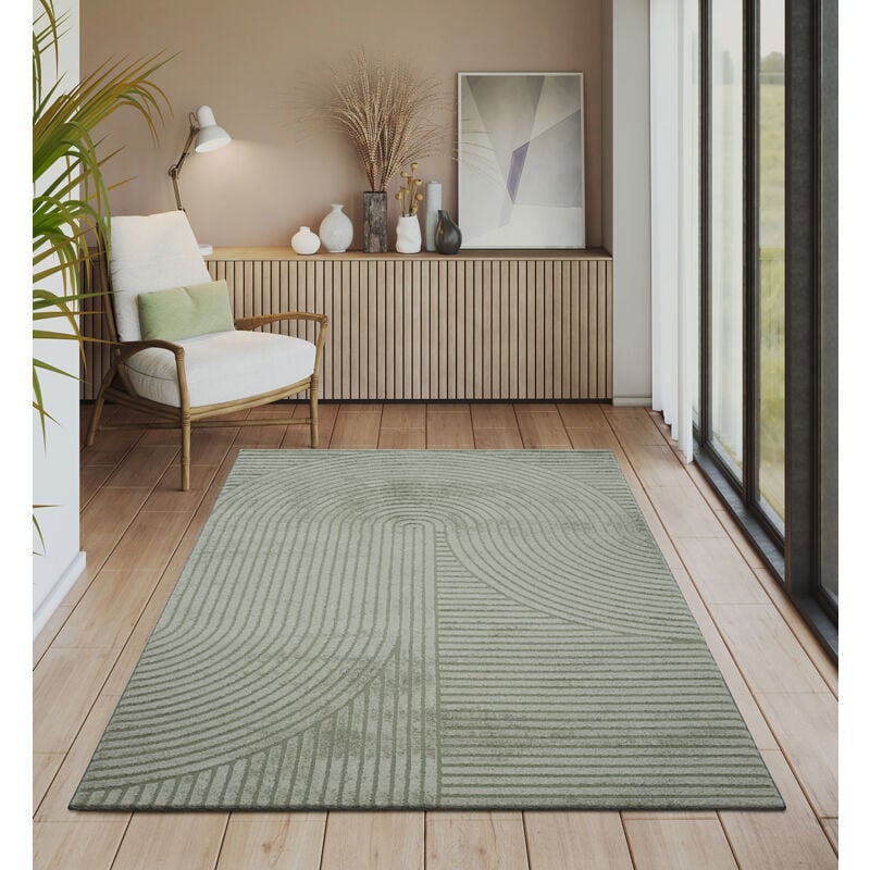 The Carpet - Everest tapis salon chambre court poil 3d doux vert