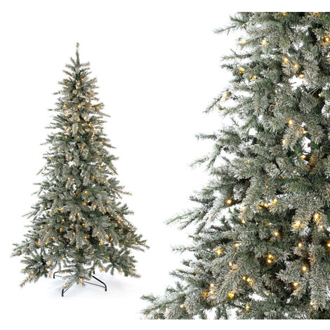 Evergreen Künstlicher Weihnachtsbaum Frost Fichte LED  Weiß