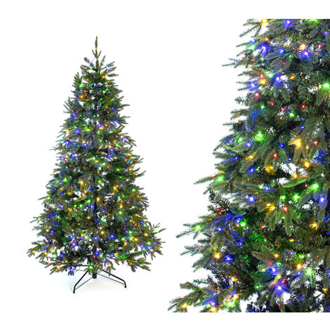 Evergreen Künstlicher Weihnachtsbaum Sherwood Fichte LED  Grün