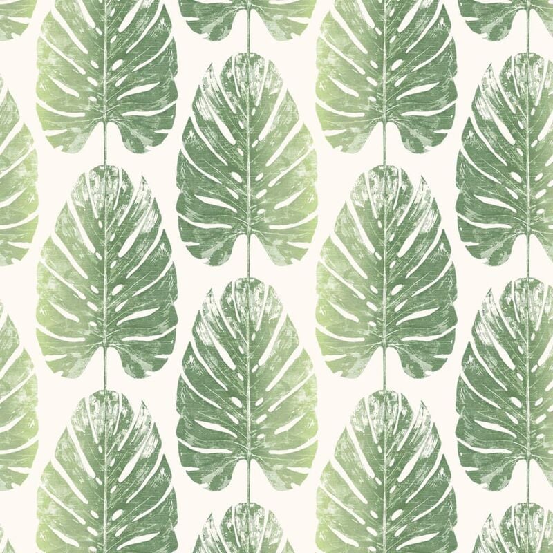 

Papel pintado Monstera Leaves blanco y verde - Multicolor - Evergreen