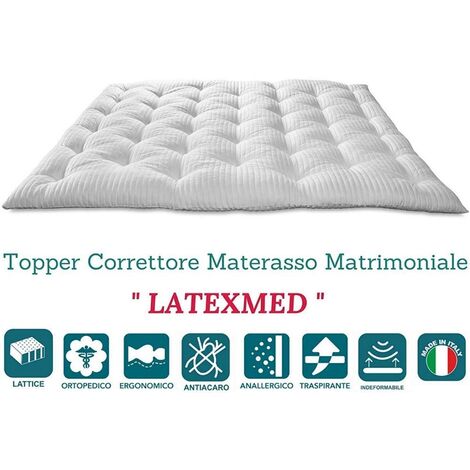 FUORI MISURA MATRIMONIALE Topper H7 cm in Memory Foam Letto Correttore  Materasso