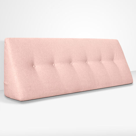 EVERGREENWEB - Cuscino da Lettura ergonomico, Cuscino Schienale a Cuneo per Letto e Divano  Cuscino Per gambe  Testata letto  Misura 200x26 cm  Colore Rosa  100% Made in Italy  CHILL PILLOW