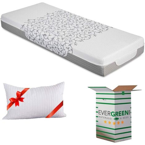 EVERGREENWEB - Cuscino Letto in Memory Foam con Gel forato Traspirante  Anallergico, Fodera Antiacaro Sfoderabile tessuto COOLMAX