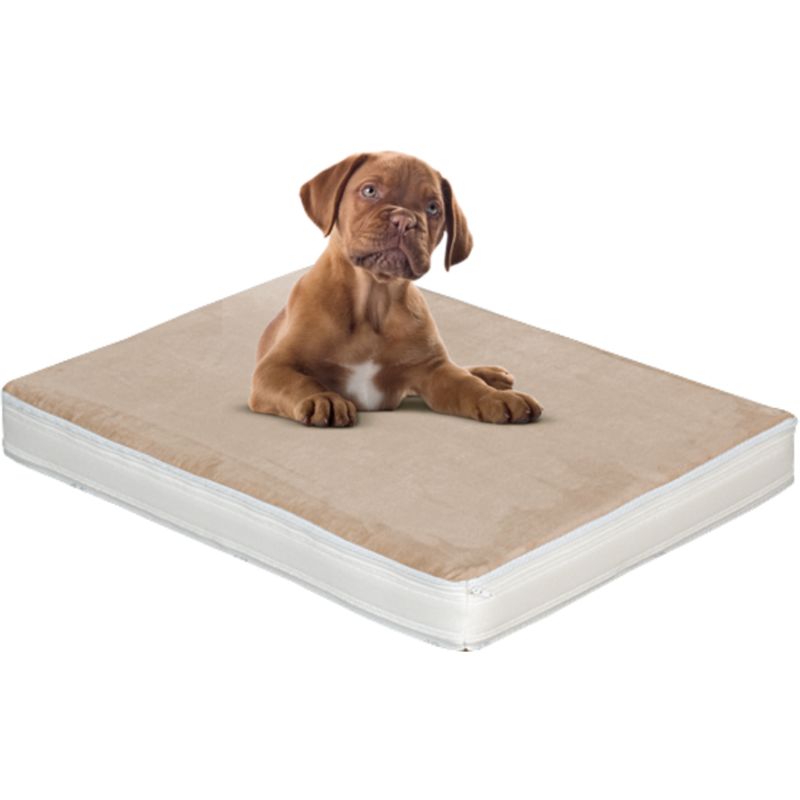 Evergreenweb - Materasso Cuccia Letto 65x85 alto 10 cm per Cane o Gatto di Taglia Media, Imbottitura Morbida Lastra interna in Schiuma Waterfoam