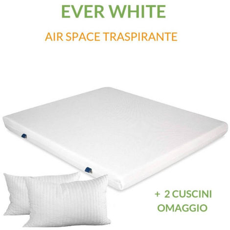 Materasso Matrimoniale ALOE 20cm Rete Ferro a Doghe e Cuscini MemoryFoam  OMAGGIO