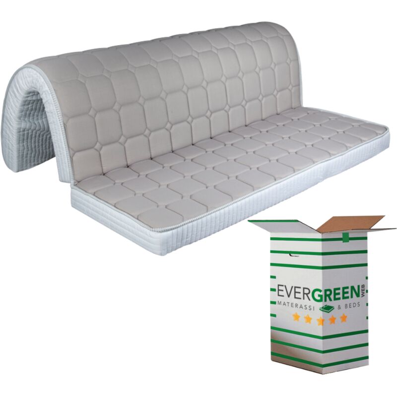 Evergreenweb Materassi&beds - evergreenweb - Materasso Matrimoniale Memory 160x190 h 10 cm Pieghevole su Seduta per Divano Letto,