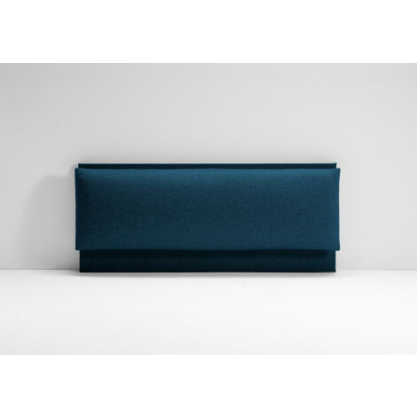 EVERGREENWEB - Testata Letto Individuale Imbottita, Testiera di Tessuto antimacchia con cuscino imbottito in Foam, interno in puro legno. Testata letto muro, Realizzata in Italia - SENAPE