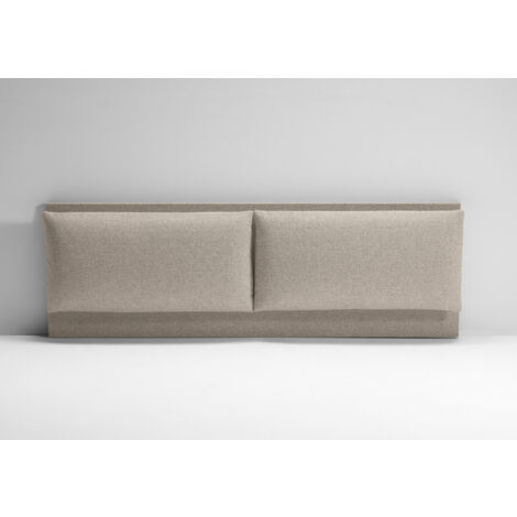 EVERGREENWEB - Testata Letto Matrimoniale Imbottita, Testiera di Tessuto antimacchia con cuscino imbottito in Foam, interno in puro legno. Testata letto muro, Realizzata in Italia - BIANCO CREMA