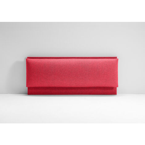 EVERGREENWEB - Testata Letto Una piazza e mezza Imbottita, Testiera di Tessuto antimacchia con cuscino imbottito in Foam, interno in puro legno. Testata letto muro, Realizzata in Italia - ROSSA