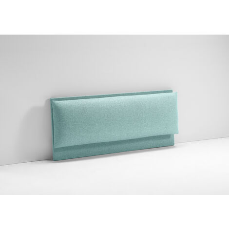 EVERGREENWEB - Testata Letto Una piazza e mezza Imbottita, Testiera di Tessuto antimacchia con cuscino imbottito in Foam, interno in puro legno. Testata letto muro, Realizzata in Italia - TURCHESE