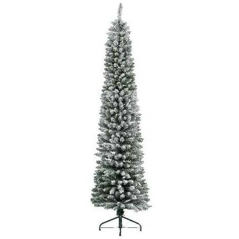 Albero di Natale innevato 1300 rami h. 240 cm decorato con b