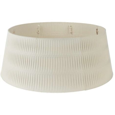 Everlands Cesto Copri Base Albero Natale - Bianco - 56x26,5 cm