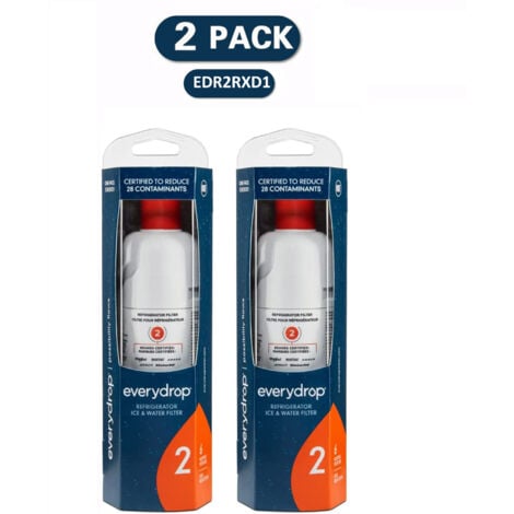 Everydrop by Whirlpool Ice and Water 2 Refrigerator Filter, 2 Pack, EDR2RXD1