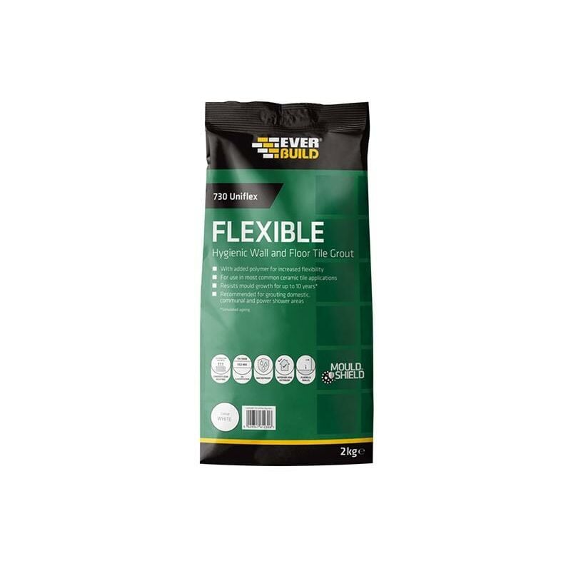 730 Uniflex Hygienic Tile Grout White 2.5kg - EVBFLEX2WE