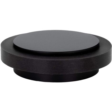 EVI Herrajes  Fermaporta Adesivo  45 x 14 mm  Gomma Nera di Silicone Naturale  Acciaio Inox  Laccato Nero  Ottima adesione  100% funzionale  Mod. I-203 35X12-NG