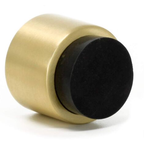 EVI Herrajes  Fermaporta Adesivo Pour Mur  28 x 28 mm  Gomma Nera  Ottone Finitura Opaca  Ottima Adesione  100% funzionale  Mod. I-198/28-TPM-LMT
