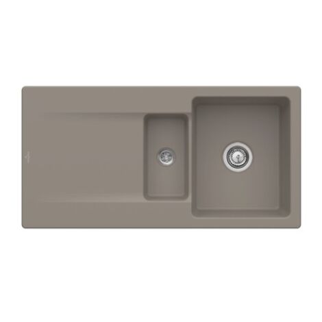 Evier 1 bac 1/2 VILLEROY ET BOCH Siluet 60 R Timber CeramicPlus