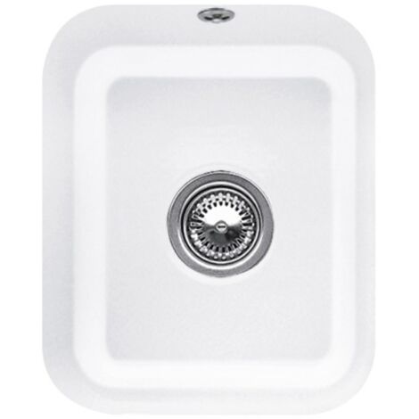 Evier 1 bac VILLEROY ET BOCH Cisterna 45 Blanc CeramicPlus avec vidage manuel