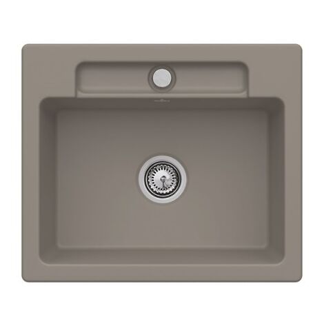 Evier 1 bac VILLEROY ET BOCH Siluet 60 S Timber CeramicPlus avec vidage manuel
