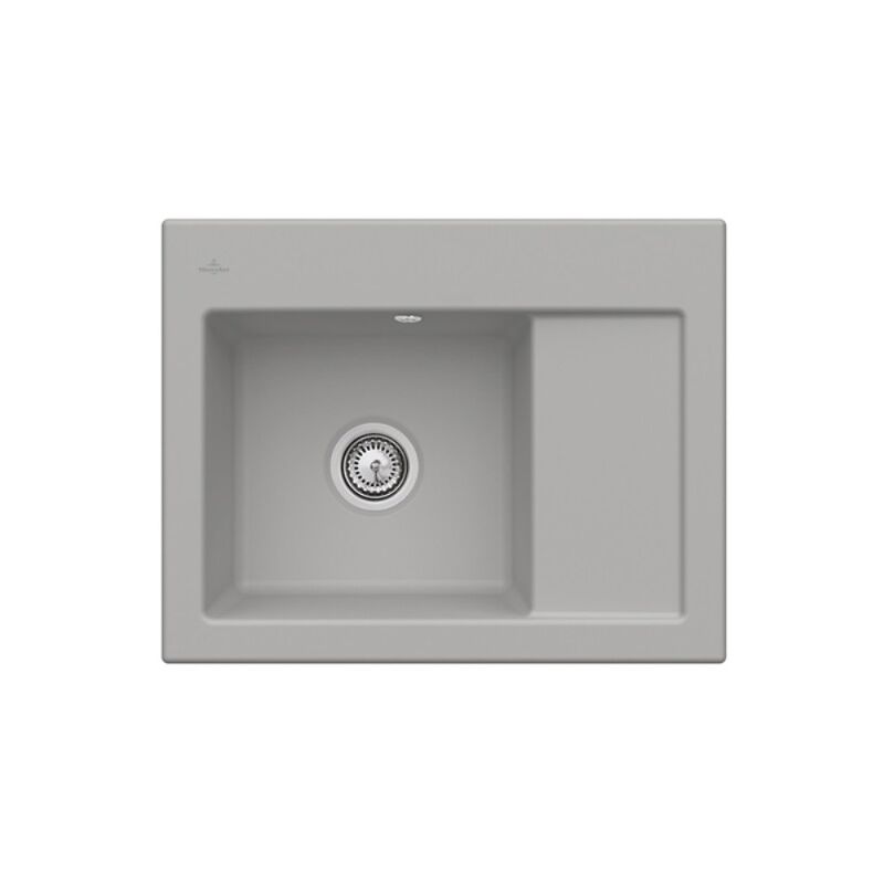 Villeroy&boch - Evier 1 bac villeroy et boch Subway 45 Compact 65 x 51 cm egouttoir a droite Fossile CeramicPlus