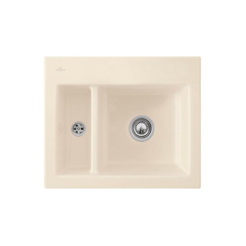 Villeroy&boch - Evier 1 cuve et demi villeroy et boch Subway 60 xm 62 x 51 cm sans egouttoir Ivory CeramicPlus