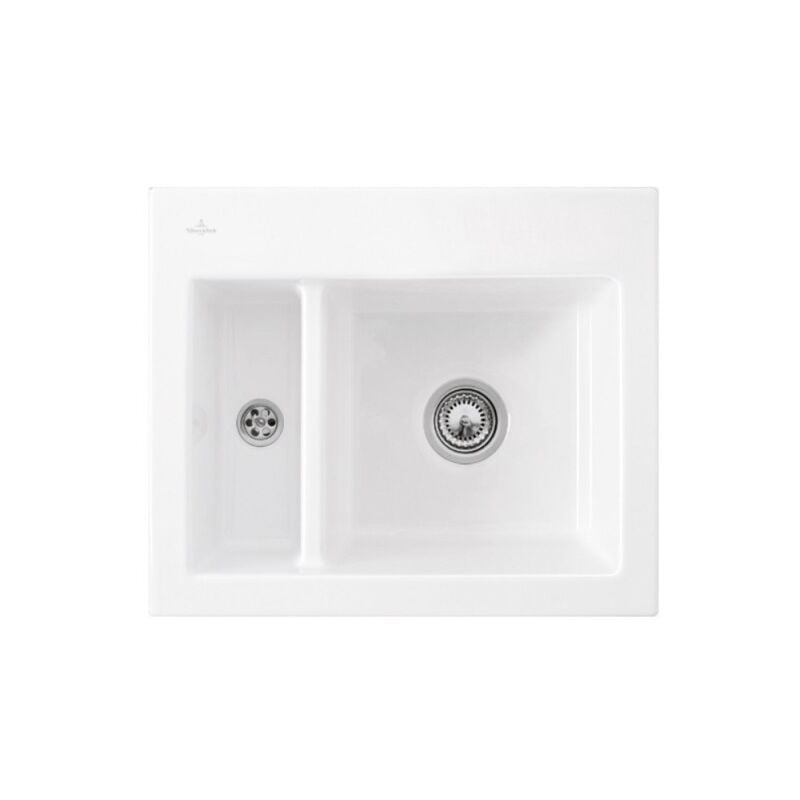 Villeroy&boch - Evier 1 cuve et demi villeroy et boch Subway 60 xm 62 x 51 cm sans egouttoir Blanc CeramicPlus