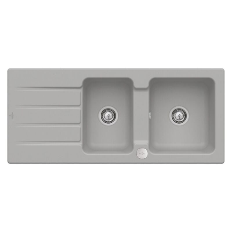 Evier 116 x 51 cm VILLEROY ET BOCH Architectura 80 Fossile vidage automatique inclus