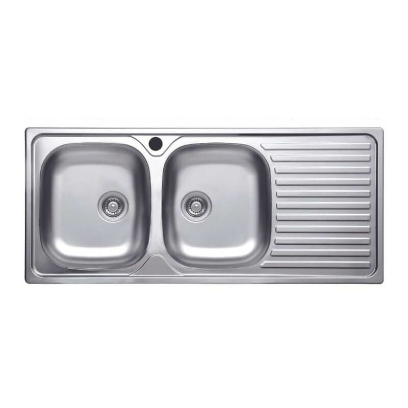 Webmarketpoint - Evier 116x50 SA138 2 bacs et égouttoir droit