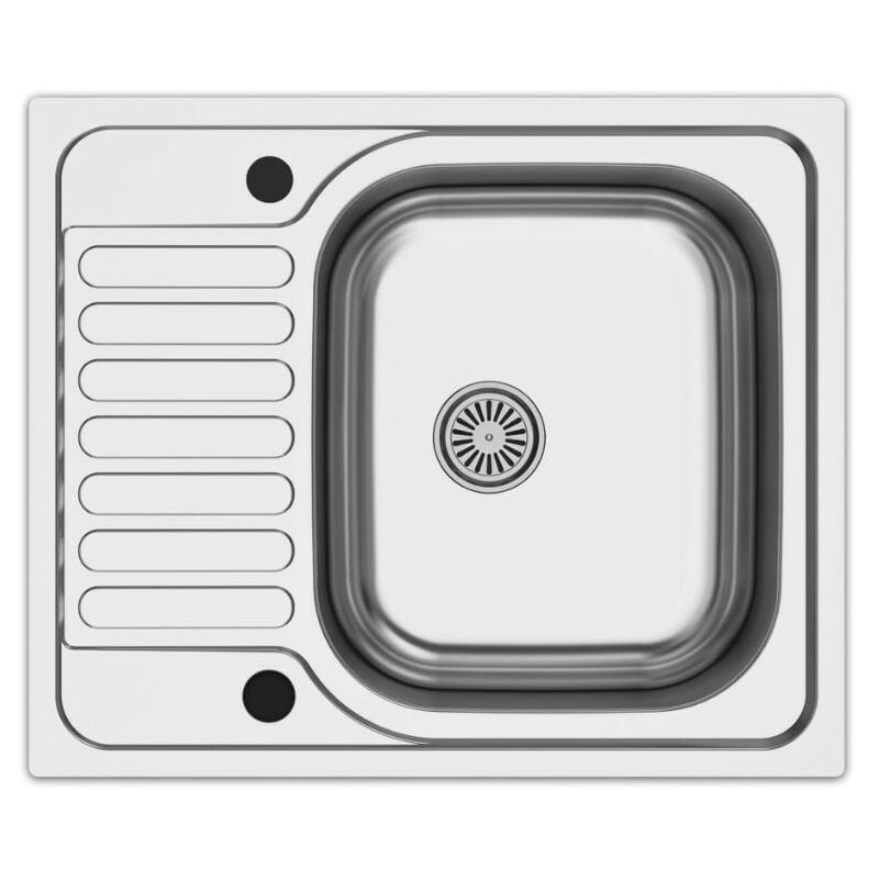 Samet - Evier réversible monocuve 60x50 cm en acier inoxydable - Rondo' EC196