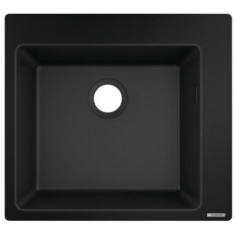 Evier à encastrer 1 bac HANSGROHE S51 450 sans vidage noir graphite