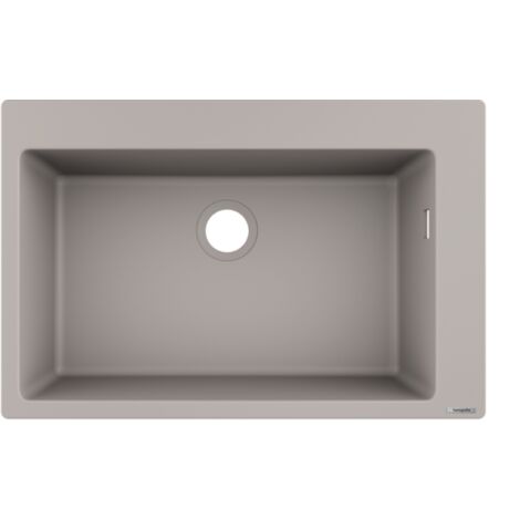 Evier à encastrer 1 bac HANSGROHE S51 660 sans vidage gris béton