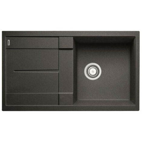Evier à encastrer 50cm manuel anthracite avec siphon - Blanco - 513221