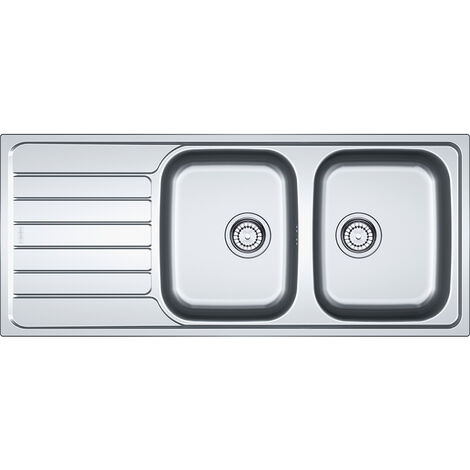 Evier à encastrer 80cm inox avec siphon - Franke - 006464 - inox