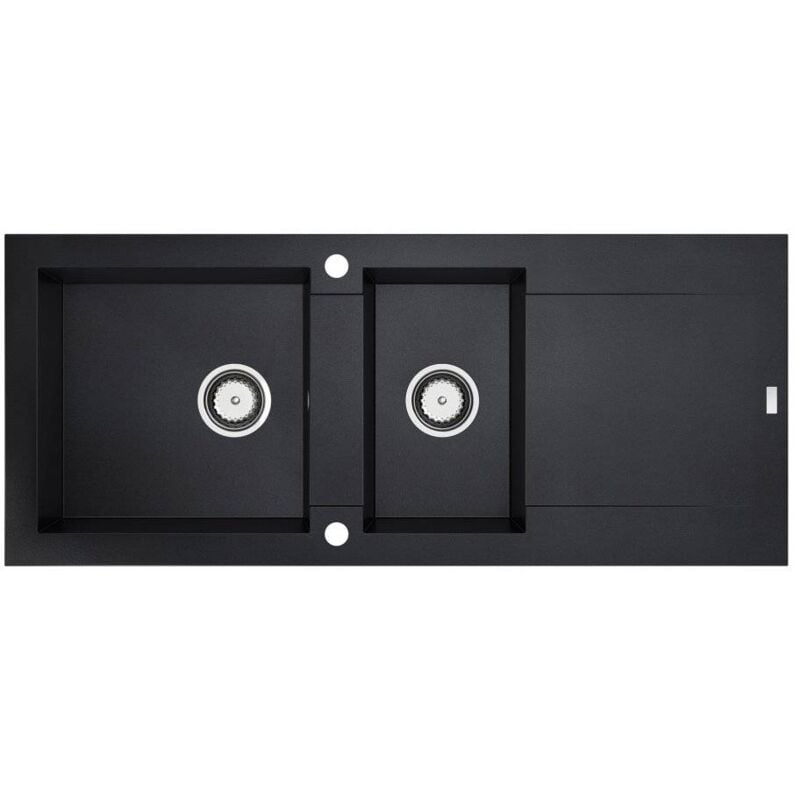 Carea Cuisine&bain - CAREA - Évier Granit BALSA 2 cuves - Couleur - Noir - Noir