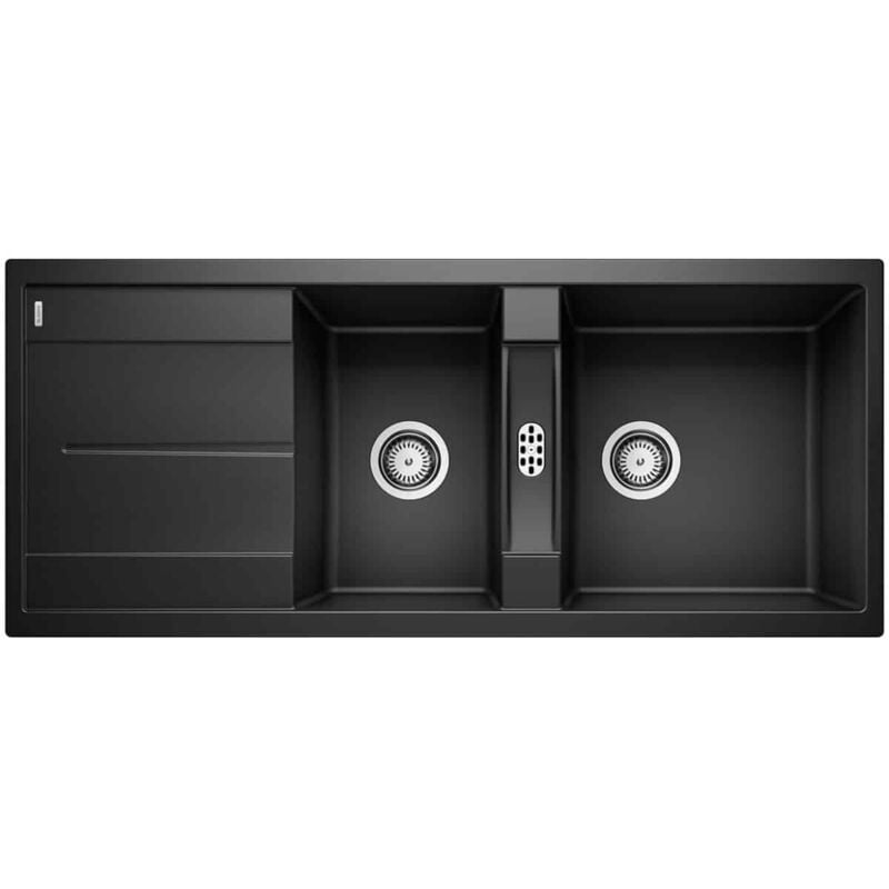 Blanco - Evier Metra 8S Silgranit - noir - Vidage : Manuel