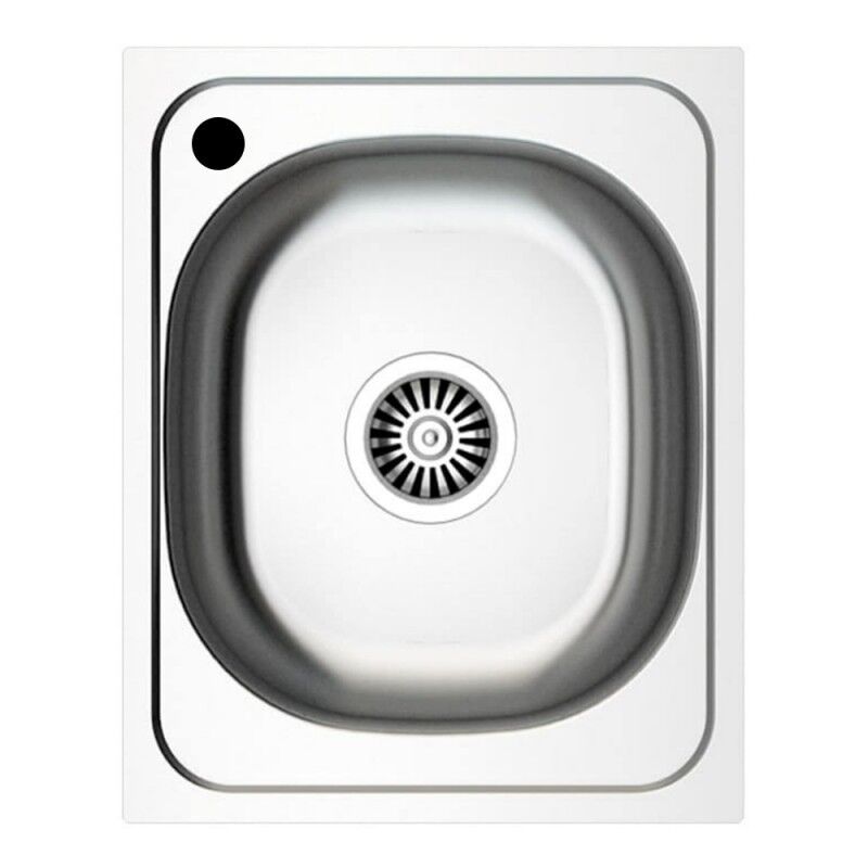 Toscohome - Evier à encastrer en acier inoxydable à une cuve 40x50 cm - N205AS