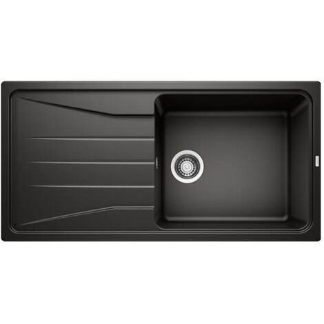 EVIER, A ENCASTRER, EN SILGRANIT PURADUR, BLANCO SONA XL 6S, 1 GRANDE CUVE, 1 EGOUTTOIR REVERSIBLE, VIDAGE 90 MM MANUEL - BLANC