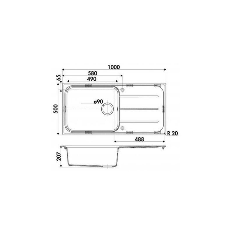 Evier à encastrer EV39011 219