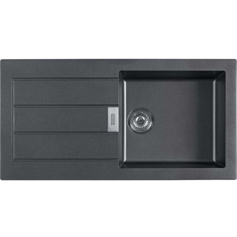 Evier à encastrer FRANKE Sirius 2.0 S2D 611-100 - 1 bac - Avec égouttoir - Tectonite - Noir