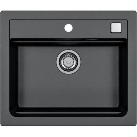 Evier a encastrer - Granit - Noir - 1 bac - 59 x 50 cm - ATROX - STRADOUR