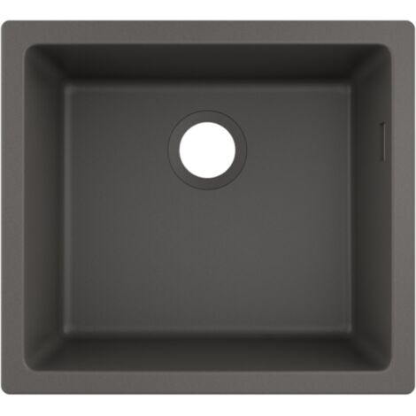 Evier à encastrer sous plan 1 bac HANSGROHE S51 450 sans vidage gris pierre