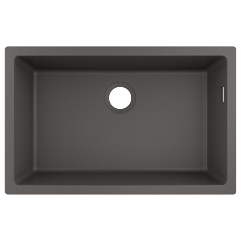 Evier à encastrer sous plan 1 bac Hansgrohe S51 660 vidage gris pierre