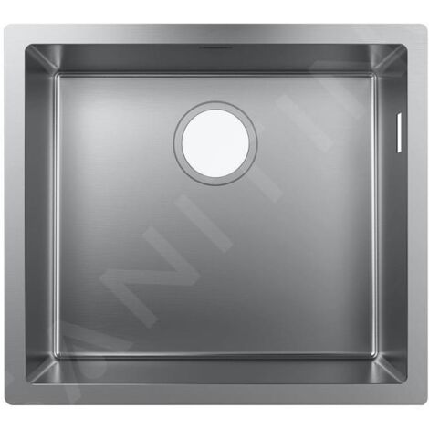 Evier à encastrer sous plan 1 bac HANSGROHE S71 450 sans vidage  inox