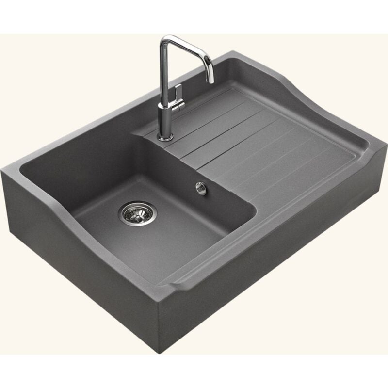 Kümbad - vier timbre d'office granit gris tamarin - 1 bac 1 égouttoir